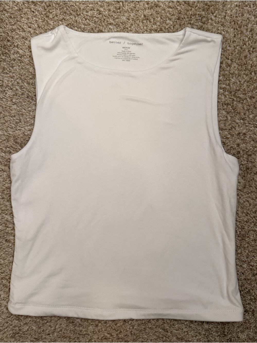 Better Together White Sleeveless Fitted Tank